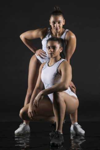 Marble White Leotard Double Downies